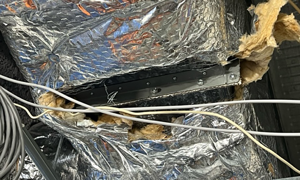 オフィスビル　空調ダクト　パッキン